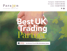 Tablet Screenshot of paragonplc.com